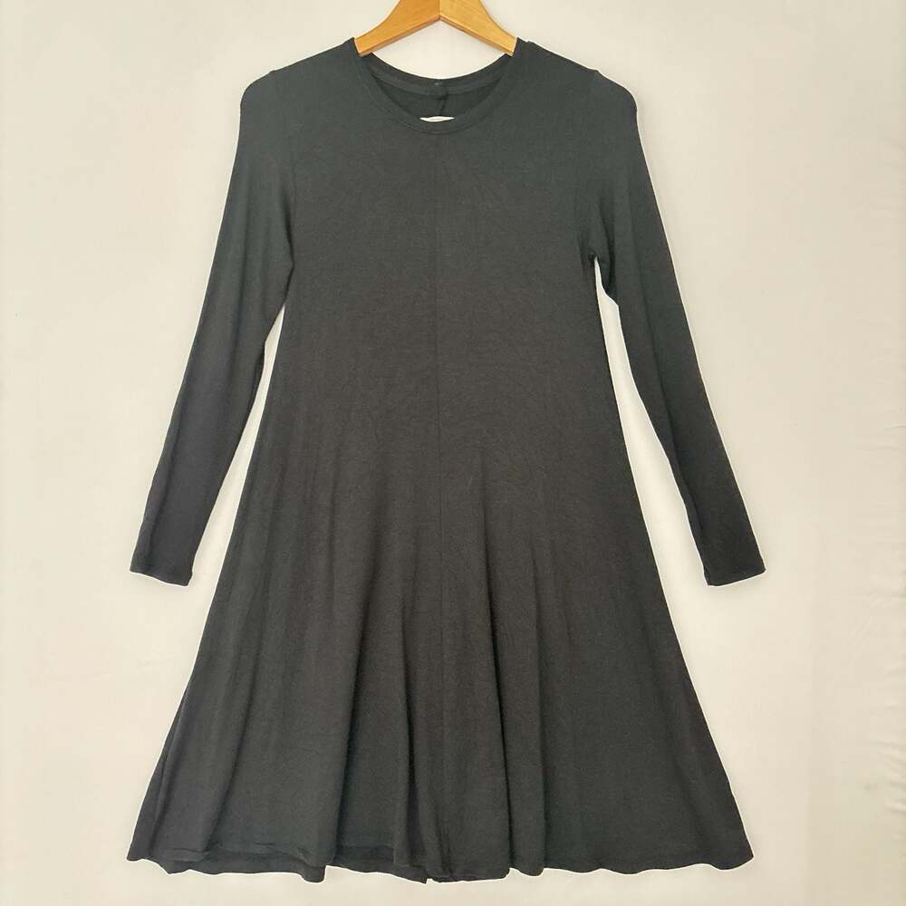 Lou & Grey Black Long Sleeve Swing Dress Size‎ XXS